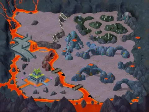 Mapa completado de Magma Gorge en U.B. Funkeys